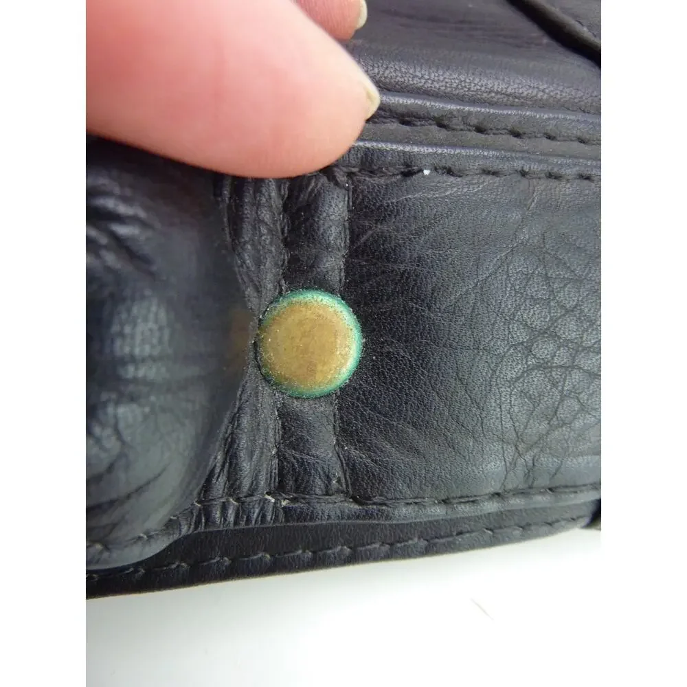 Vintage Black Leather Briefcase Bag Amazonia
